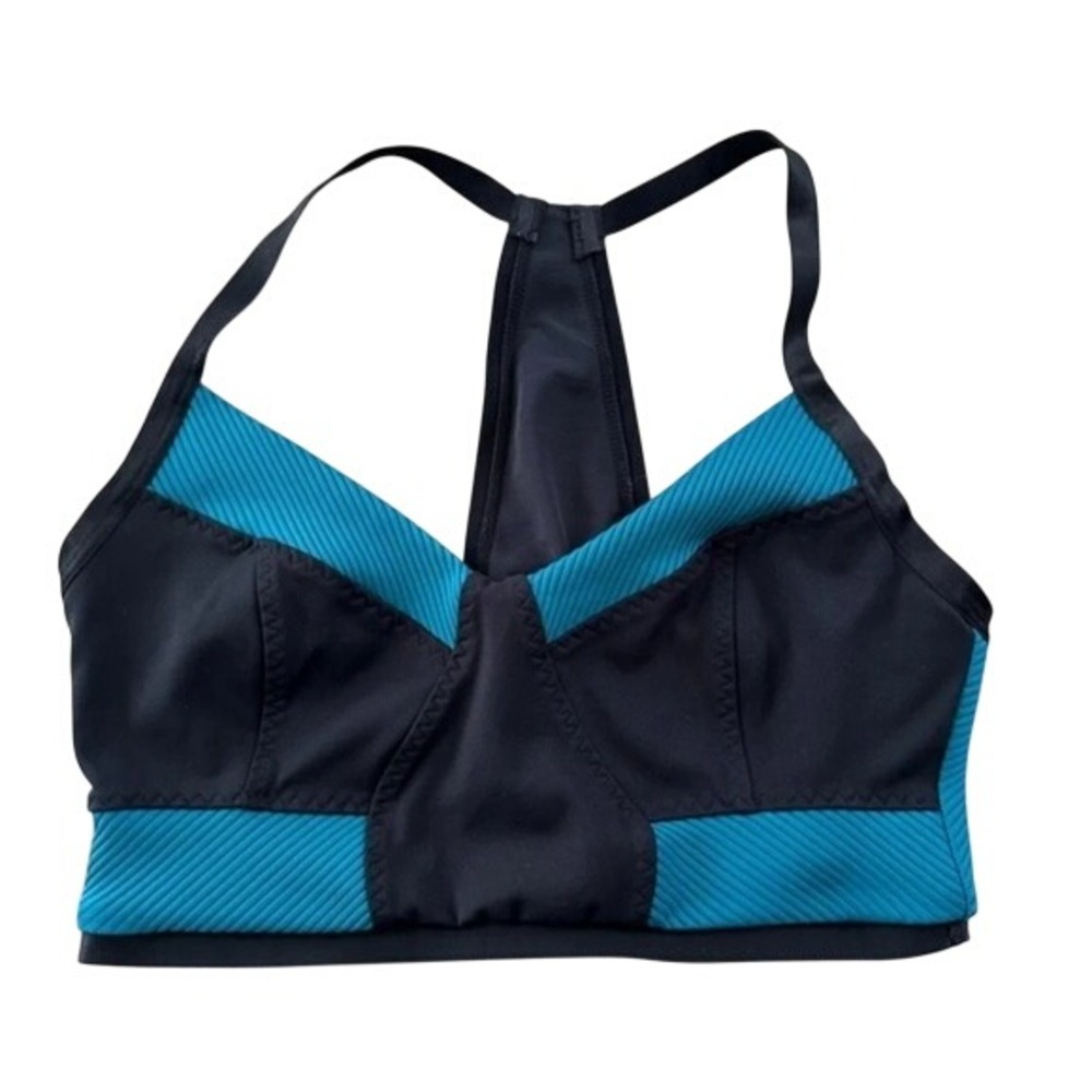 Free People Movement Ticket to Freedom Sports Bra Black Teal size Small